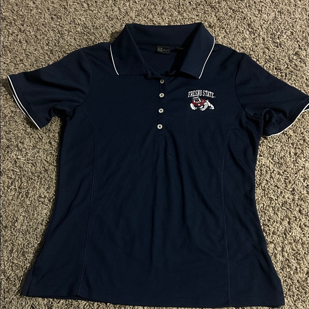Women’s Fresno State Navy Polo Shirt